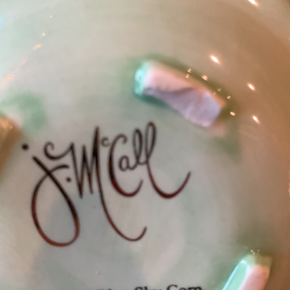 J McCall Floral Art Pottery.  2003 Blue Sky Collection set of 3 - Picture 4 of 4